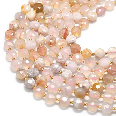 Natural Cherry Blossom Agate Beads Strands G-C116-A148-01-1