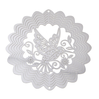 201 Stainless Steel 3D Rotating Hanging Wind Spinner STAS-B122-01P-03-1