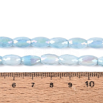 Anti-Tarnish Electroplate Glass Beads Strands EGLA-Q130-02A-05-1