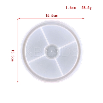 Flat Round Food Grade Silicone Incense Holder Molds SIMO-PW0006-048-1
