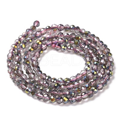 Transparent Electroplate Glass Beads Strands LS-GLAA-H021-01B-HP02-1