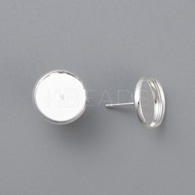 304 Stainless Steel Stud Earring Settings STAS-K131-D-01S-1