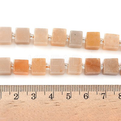 Natural Orange Aventurine Beads Strands G-D338-A04-03-1