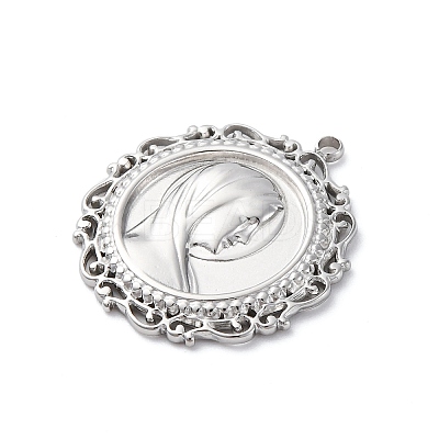 304 Stainless Steel Pendants STAS-S163-06B-P-1