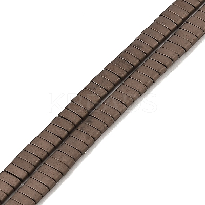 Electroplated Frosted Non-magnetic Synthetic Hematite Beads Strands G-G089-A01-08-1