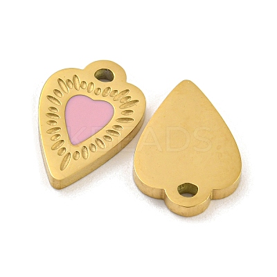 316 Surgical Stainless Steel Enamel Charms STAS-M073-42A-01G-1