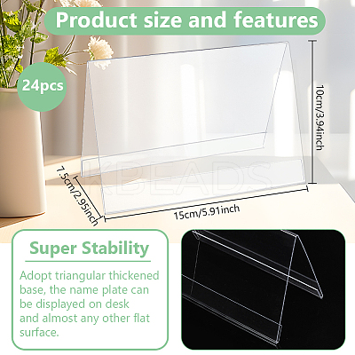 Name Plastic Table Top Display Stand ODIS-WH0070-86B-1