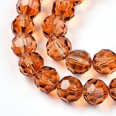 Baking Paint Transparent Glass Beads Strands X-DGLA-A035-T8mm-A04-1