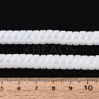 AB Color Plated Imitation Jade Glass Beads Strands GLAA-T026-4x8mm-J01-1