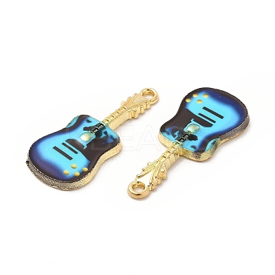 Rack Plating Golden Tone Alloy Pendants ENAM-M051-14G-1