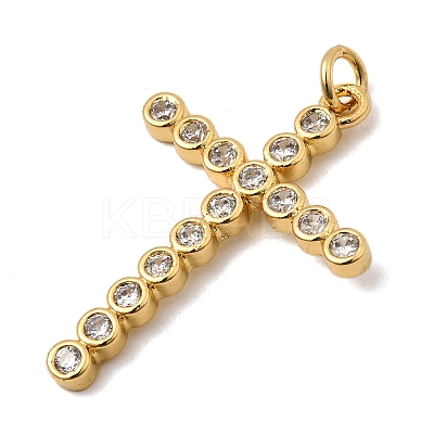 Brass Micro Pave Cubic Zirconia Pendants KK-I360-006G-05-1