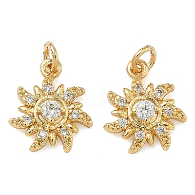 Brass Micro Pave Cubic Zirconia Pendants KK-A291-25B-G-1