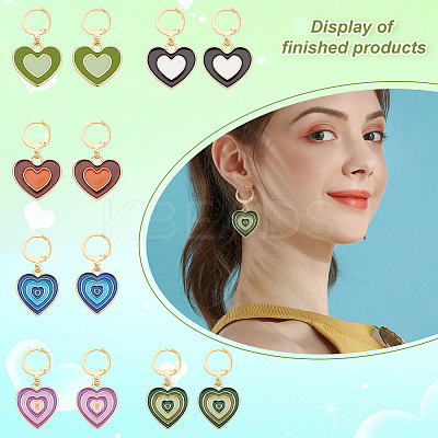 DIY Heart Drop Earring Making Kit DIY-GA0003-92-1