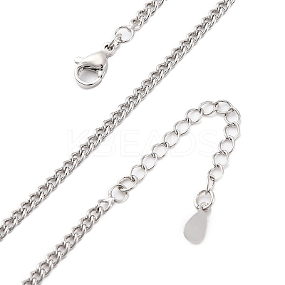 Brass Cuban Link Chain Necklaces for Women NJEW-D302-57P-1