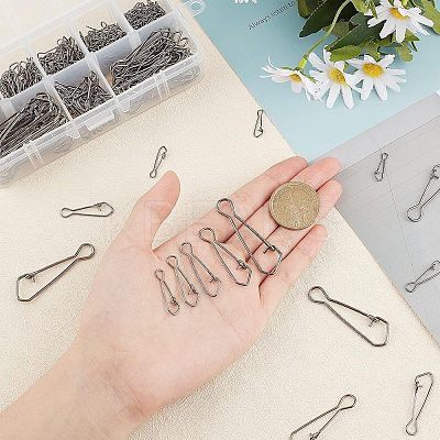 400Pcs 8 Style 201 Stainless Steel Fishing Connector Quick Change Safe Lock FIND-FH0001-86-1