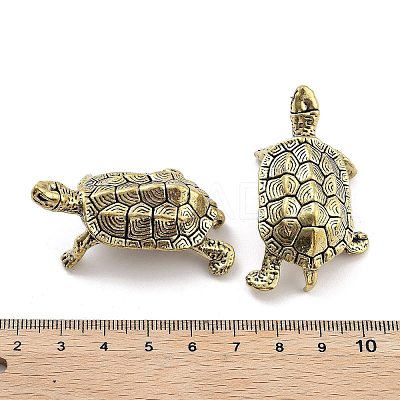 Brass Tortoise Figurines Statues for Home Desktop Feng Shui Ornament KK-A216-04B-AB-1