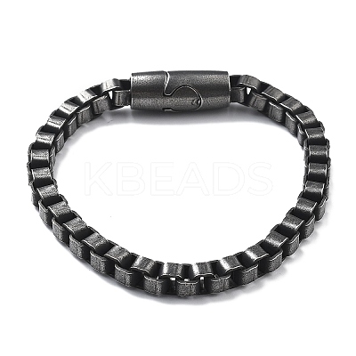316 Surgical Stainless Steel Box Chain Bracelets with Magnetic Clasps BJEW-Q349-06B-03-1
