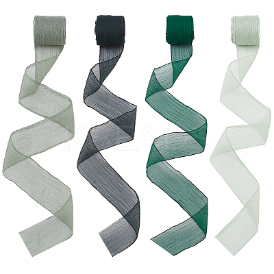 4 Rolls 4 Colors Polyester Ribbon OCOR-PH0002-73-1