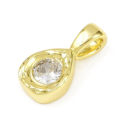 Brass Pave Clear Cubic Zirconia Pendants LS-KK-L238-24G-1