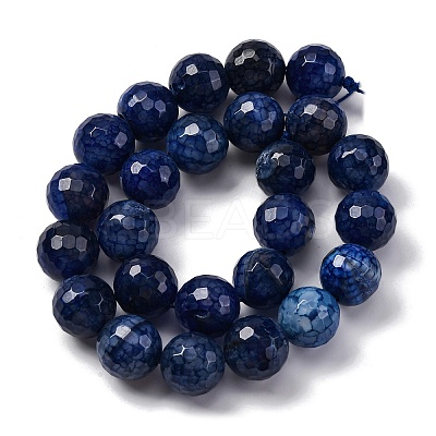 Natural Dragon Veins Agate(Dyed & Heated) Beads Strands G-K390-A12-01-1