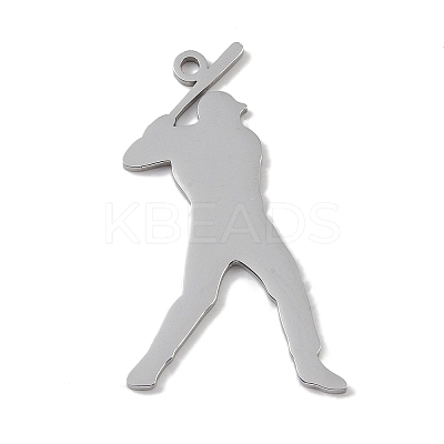Non-Tarnish 304 Stainless Steel Pendants STAS-B062-01B-P-1