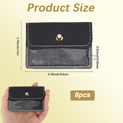 8Pcs Portable Imitation Leather Jewelry Bags for Travel ABAG-SP0001-38B-1