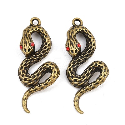 Alloy Burgundy Rhinestone Big Pendants AL-CBA2376-32AB-1