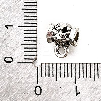 Tibetan Style Alloy Tube Bails TIBE-L008-45AS-1