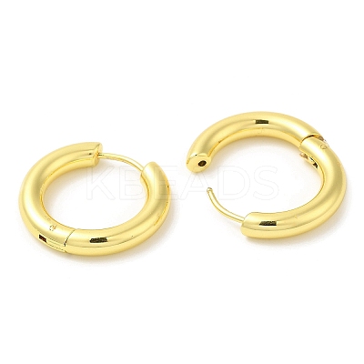 Rack Plating Brass Huggie Hoop Earrings for Women EJEW-D059-13B-G-1