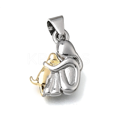 Brass Pendants KK-E802-38GP-1