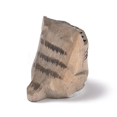 Cat Shape Wood Figurines DJEW-G043-01A-1