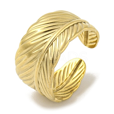 304 Stainless Steel Open Cuff Ring RJEW-C067-15G-1