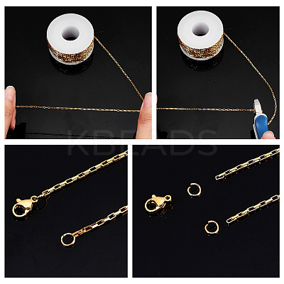 DIY Chain Bracelet Necklace Making Kits DIY-SC0020-21G-1