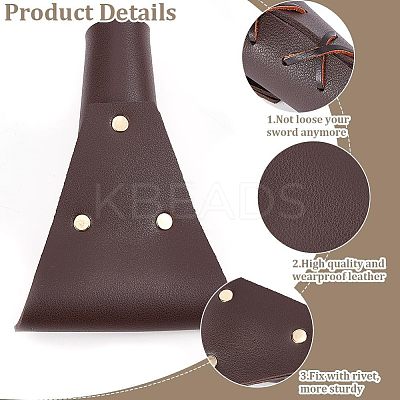 PU Leather Waist Sheath AJEW-WH0299-29A-1