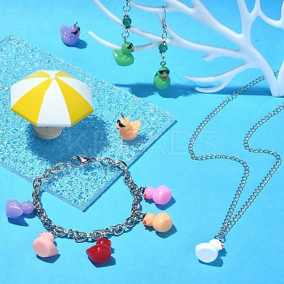 60Pcs 12 Colors Opaque Resin Pendants RESI-SZ0003-28-1