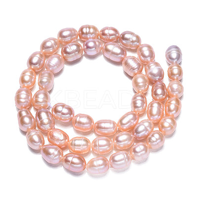 Natural Cultured Freshwater Pearl Beads Strands PEAR-N012-06H-1