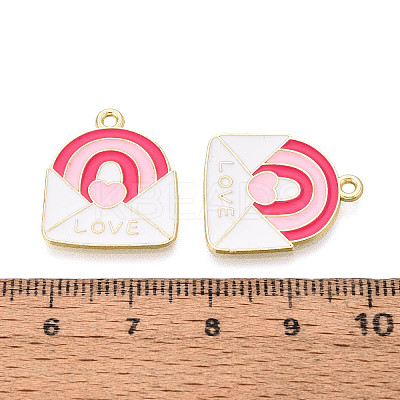 Valentine's Day Alloy Enamel Pendants ENAM-T023-15B-1