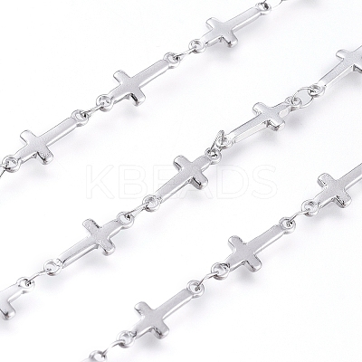 Tarnish Resistant 304 Stainless Steel Link Chains CHS-G014-03P-1