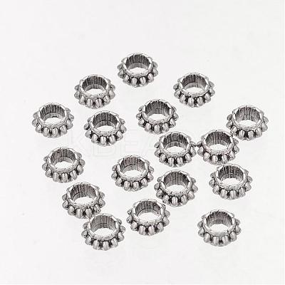 Rondelle Tibetan Silver Spacer Beads AB30-NF-1