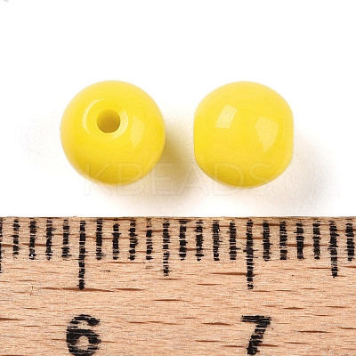 Opaque Solid Color Glass Beads X1-GLAA-N007-6mm-A06-1
