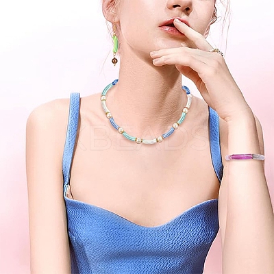 30Pcs 3 Colors UV Plating Transparent Rainbow Iridescent Acrylic Beads OACR-YW0002-51-1