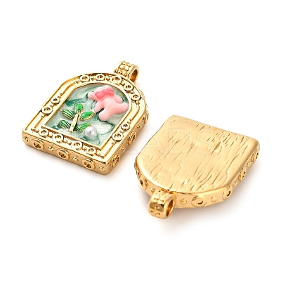 304 Stainless Steel Enamel  Pendants STAS-B084-08G-03-1