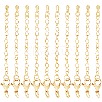 20 Sets Long-Lasting Plated Brass Chain Extender KK-BBC0001-06-1