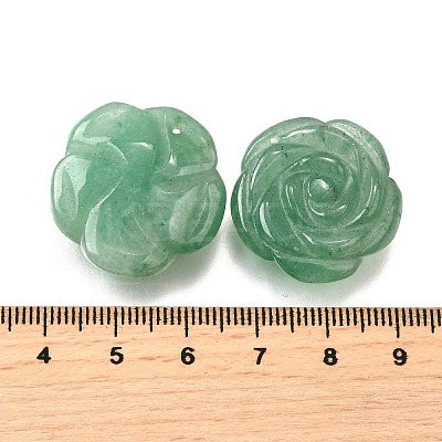 Natural Green Aventurine Carved Pendants G-S390-03F-1