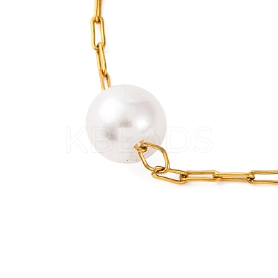 Ion Plating(IP) 304 Stainless Steel Paperclip Chain Necklaces NJEW-S004-04G-1