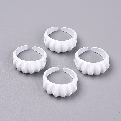 Spray Painted Alloy Cuff Rings RJEW-T011-33H-RS-1