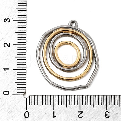Ion Plating(IP) 304 Stainless Steel Pendants STAS-M312-02GP-1