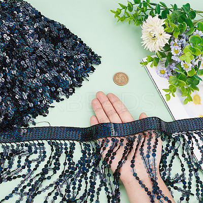 10 Yards Polyester Tassel Lace Ribbon DIY-WH0430-569D-1