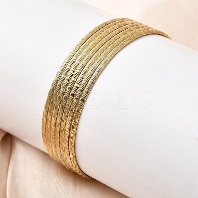7Pcs 201 Stainless Steel Bangles for Women BJEW-Z151-04G-03-1
