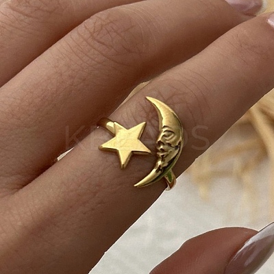 Brass Cuff Open Rings for Women KK-CBA8D1E-02B-G-1